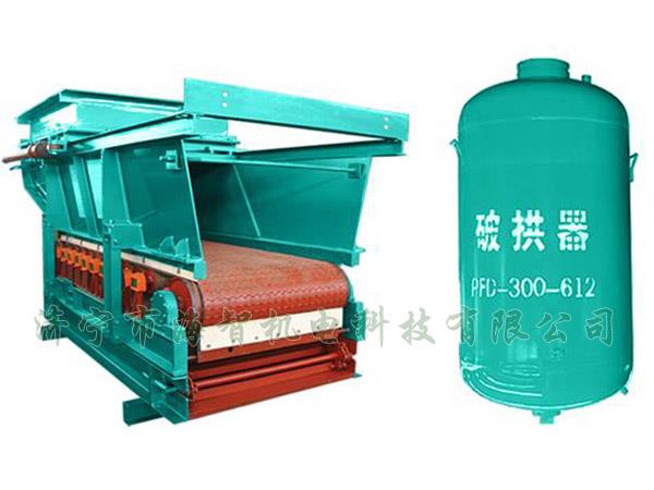 防止在給料機距離倉口較高的時候，連接段內的物料壓實粘結成拱或粘壁